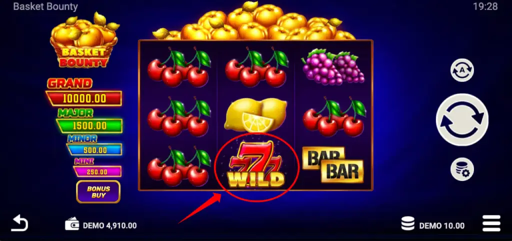 Wild als klassisches Ersatzsymbol